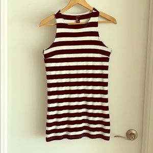 Striped mini dress. Fits size 0 petite.